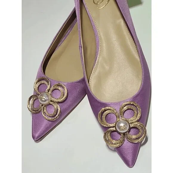 💜 SAM EDELMAN Wanda Tour Lilac Dress Flats MSRP $158 SIZES 6,5 and 9 NEW IN BOX - Picture 13 of 16
